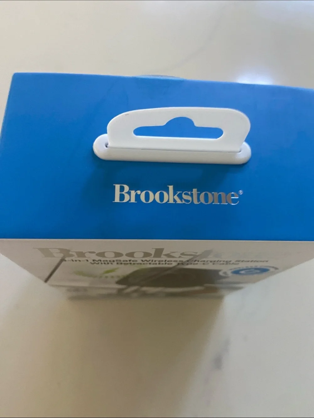 Brookstone MagSafe 3-in-1 Wireless Charging Station – Black with Silver Accents